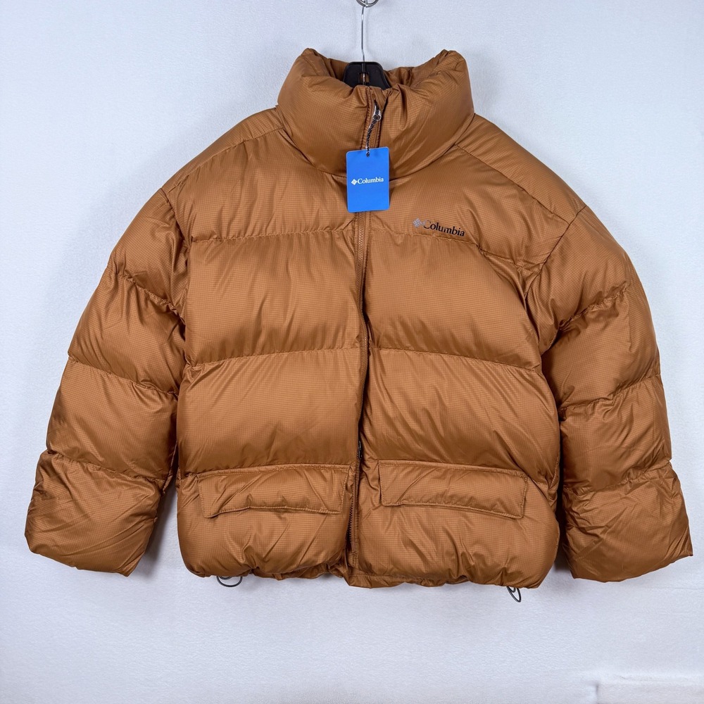 Columbia Puffect Surplus Jacket Size S Womens Camel Brown OVERSIZED *READ